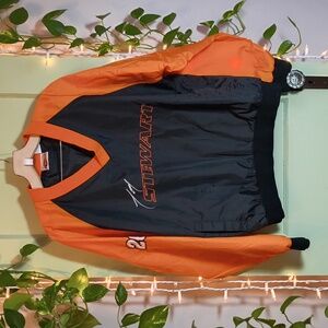 Men's NASCAR 20 Tony Stewart Winners Circle Orange Black Windbreaker Pullover M